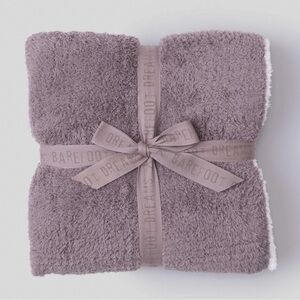 ❤️ Barefoot Dreams CozyChic Contrast Tip Blanket in Driftwood Pearl